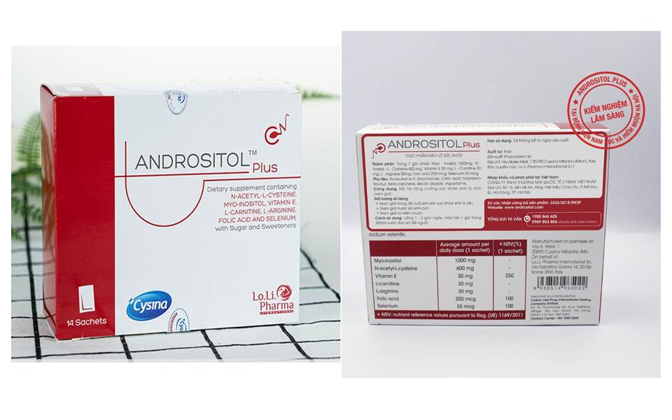 thuốc bổ tinh trùng Andrositol Plus