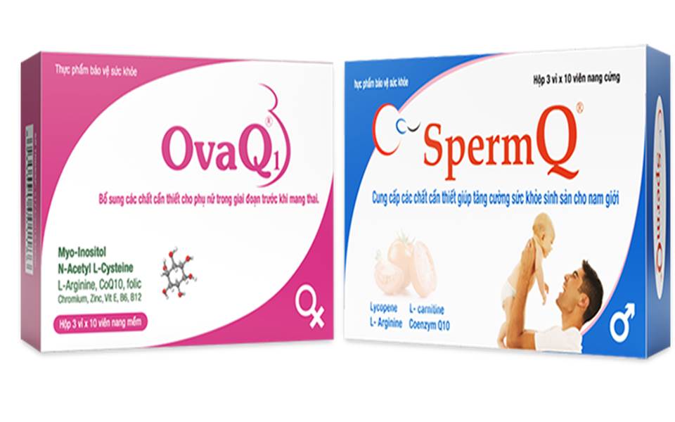 Bộ đôi sản phẩm ovaq1 spermQ